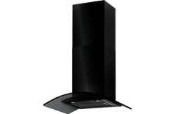 Baumatic BT73BGL 70cm Glass Cooker Hood - Black Steel